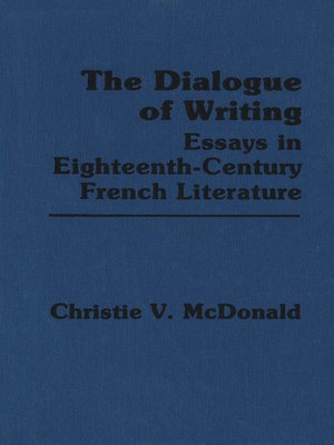 cover image of The Dialogue of Writing